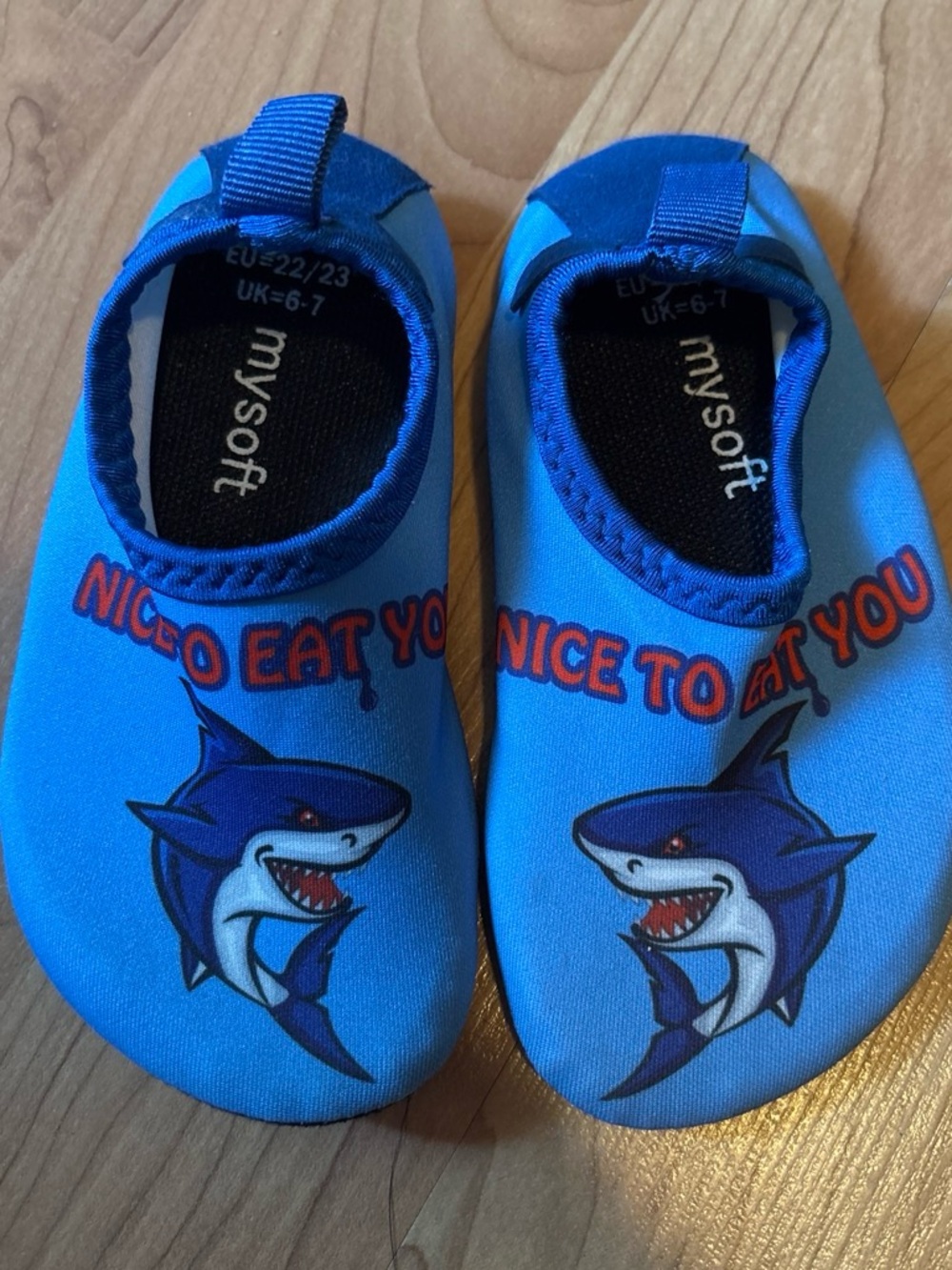 Kids Blue Character Slip-On Water Shoes